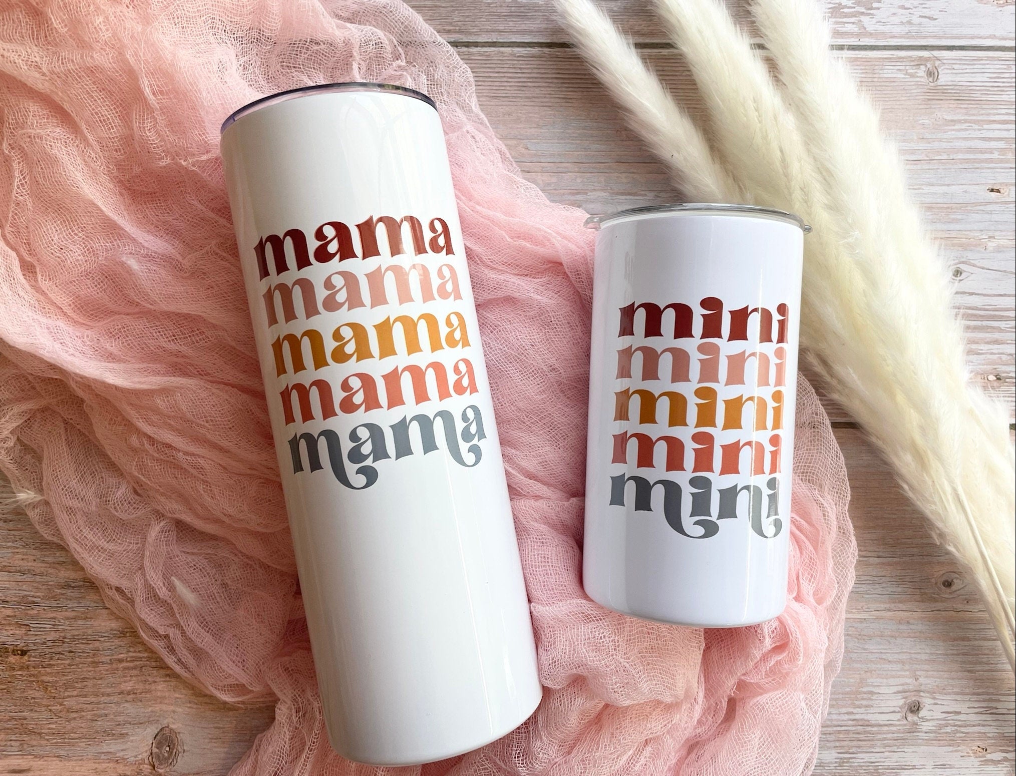 Personalized Mama Tumbler With Pictures, Gift For Mama On