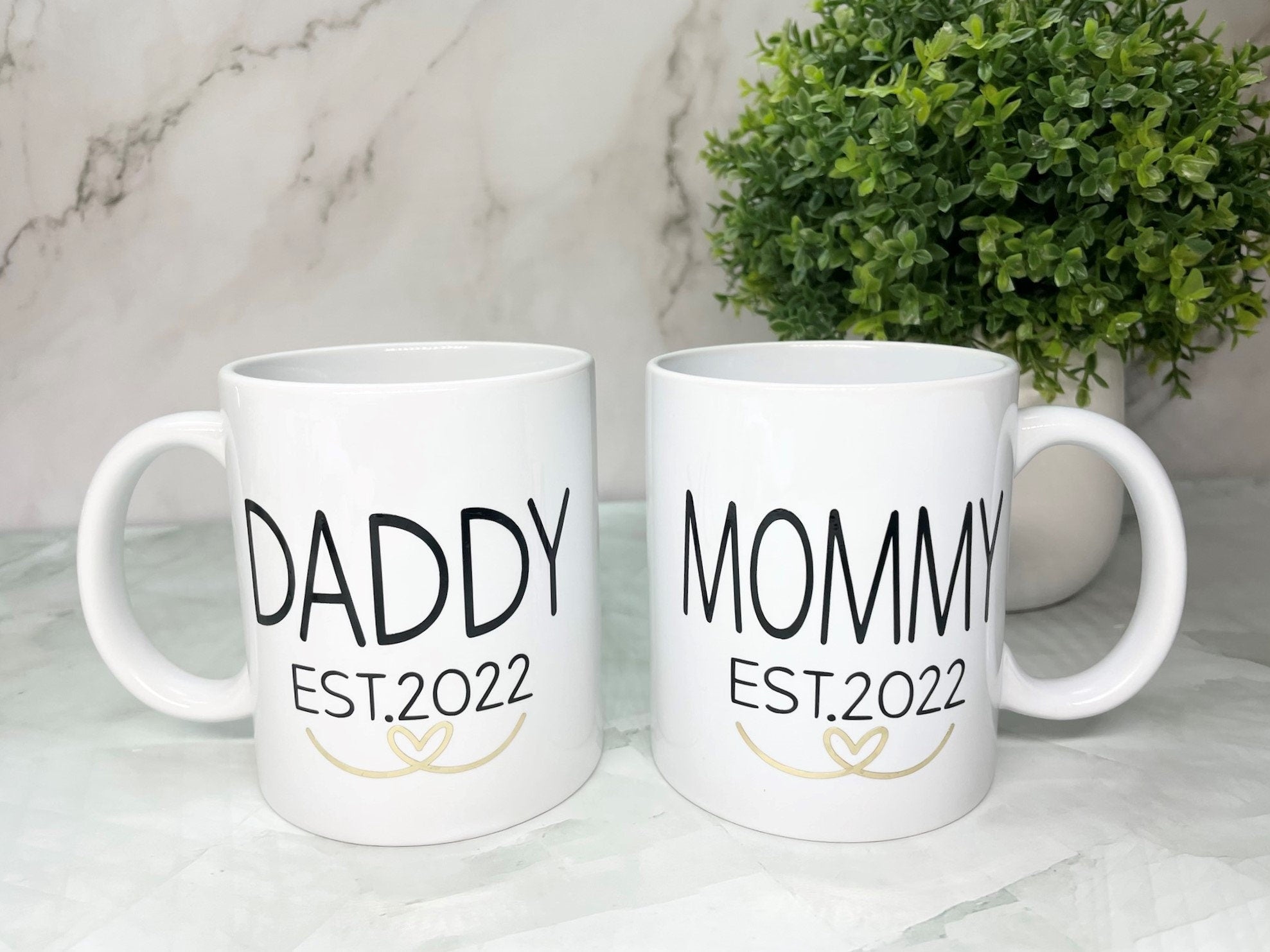 Pregnancy Gift Est 2022-new Parents Gifts-mommy and Daddy Est 2023 11 Oz  Mug Set Gender Neutral Baby Gift Set for New and Expecting Parents 